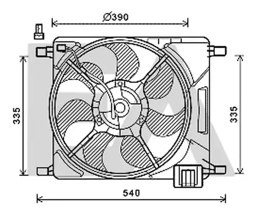 вентилатор, охлаждане на двигателя EACLIMA 33V14001