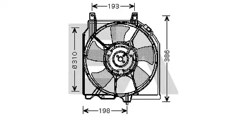 вентилатор, охлаждане на двигателя EACLIMA 33V18023