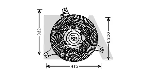вентилатор, охлаждане на двигателя EACLIMA 33V18029