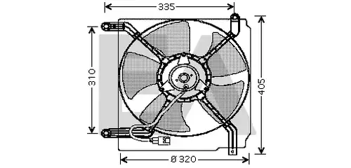 вентилатор, охлаждане на двигателя EACLIMA 33V20004