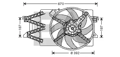 вентилатор, охлаждане на двигателя EACLIMA 33V22012