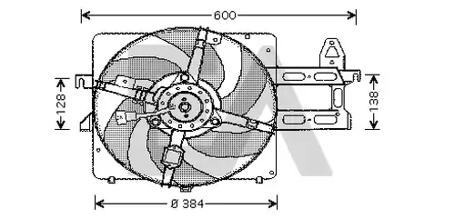вентилатор, охлаждане на двигателя EACLIMA 33V22018