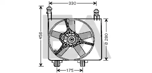 вентилатор, охлаждане на двигателя EACLIMA 33V22021