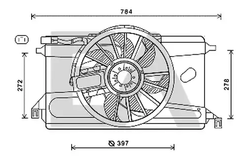 вентилатор, охлаждане на двигателя EACLIMA 33V22051