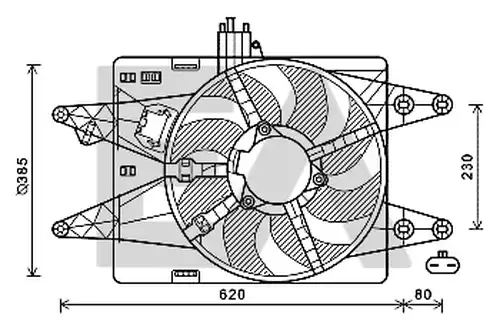 вентилатор, охлаждане на двигателя EACLIMA 33V25053
