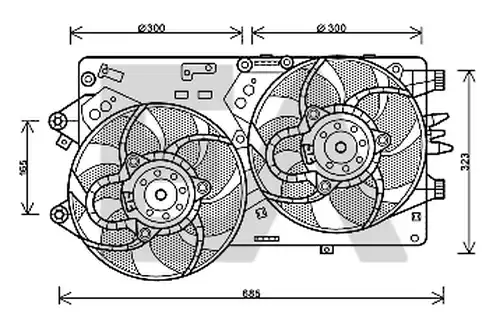 вентилатор, охлаждане на двигателя EACLIMA 33V25072