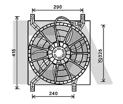 вентилатор, охлаждане на двигателя EACLIMA 33V25074
