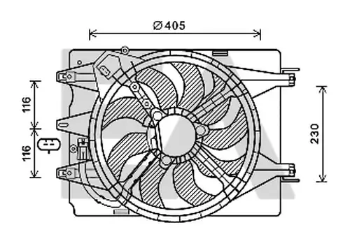 вентилатор, охлаждане на двигателя EACLIMA 33V25094