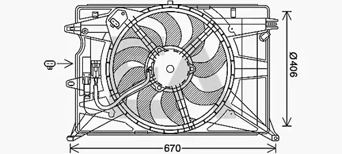 вентилатор, охлаждане на двигателя EACLIMA 33V25103