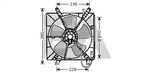 вентилатор, охлаждане на двигателя EACLIMA 33V26008