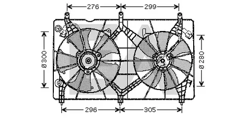вентилатор, охлаждане на двигателя EACLIMA 33V26017