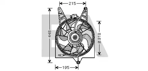 вентилатор, охлаждане на двигателя EACLIMA 33V28001