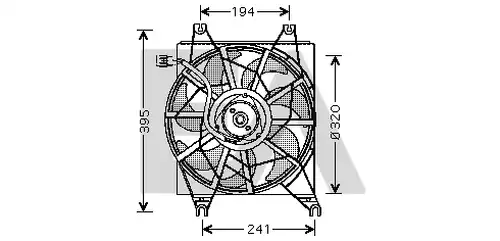 вентилатор, охлаждане на двигателя EACLIMA 33V28002