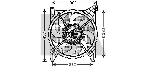 вентилатор, охлаждане на двигателя EACLIMA 33V28005