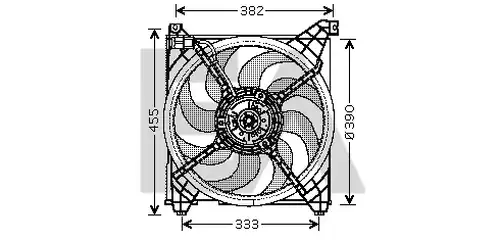 вентилатор, охлаждане на двигателя EACLIMA 33V28009