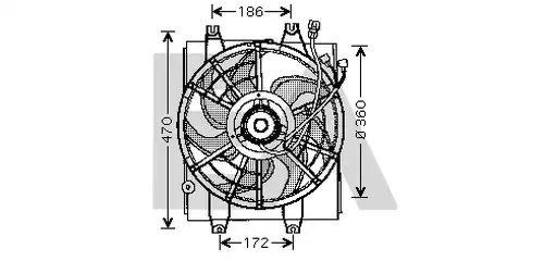вентилатор, охлаждане на двигателя EACLIMA 33V28010