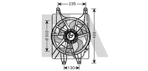 вентилатор, охлаждане на двигателя EACLIMA 33V28013