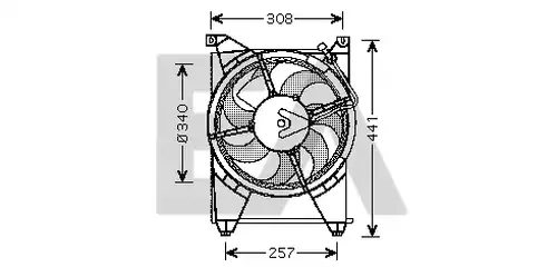 вентилатор, охлаждане на двигателя EACLIMA 33V28014