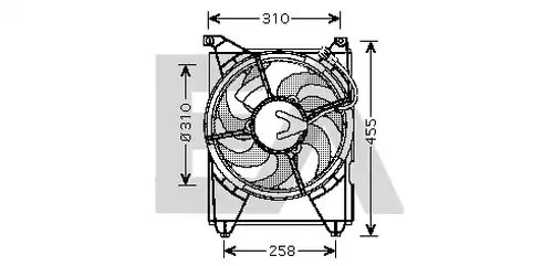вентилатор, охлаждане на двигателя EACLIMA 33V28016