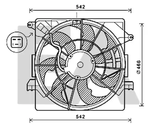 вентилатор, охлаждане на двигателя EACLIMA 33V28050
