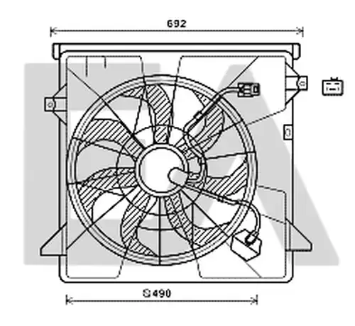 вентилатор, охлаждане на двигателя EACLIMA 33V28053