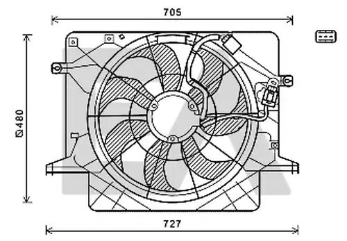 вентилатор, охлаждане на двигателя EACLIMA 33V28055