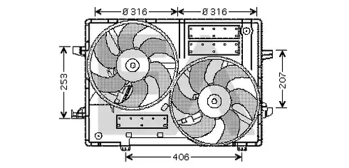 вентилатор, охлаждане на двигателя EACLIMA 33V35001