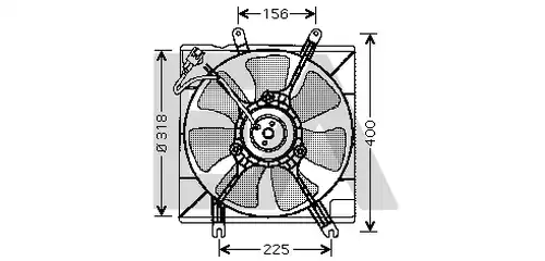 вентилатор, охлаждане на двигателя EACLIMA 33V36001