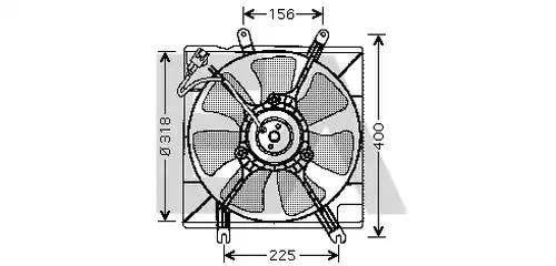 вентилатор, охлаждане на двигателя EACLIMA 33V36002