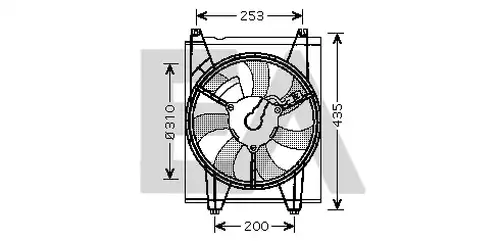 вентилатор, охлаждане на двигателя EACLIMA 33V36013