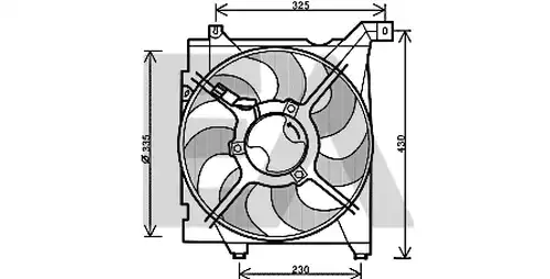 вентилатор, охлаждане на двигателя EACLIMA 33V36017