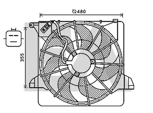вентилатор, охлаждане на двигателя EACLIMA 33V36040