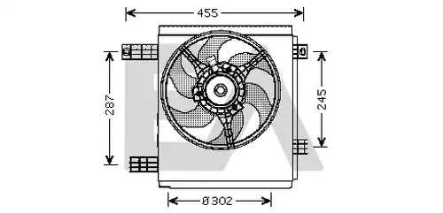 вентилатор, охлаждане на двигателя EACLIMA 33V44001
