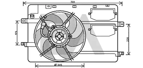 вентилатор, охлаждане на двигателя EACLIMA 33V44005