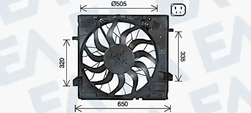 вентилатор, охлаждане на двигателя EACLIMA 33V50024