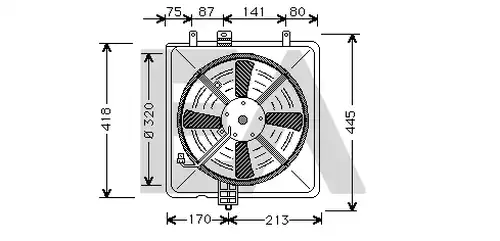 вентилатор, охлаждане на двигателя EACLIMA 33V51002