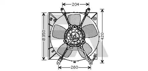 вентилатор, охлаждане на двигателя EACLIMA 33V51006
