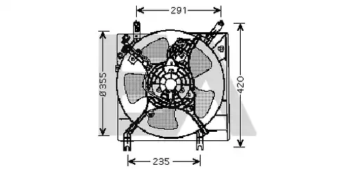 вентилатор, охлаждане на двигателя EACLIMA 33V51007