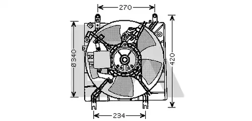 вентилатор, охлаждане на двигателя EACLIMA 33V51008