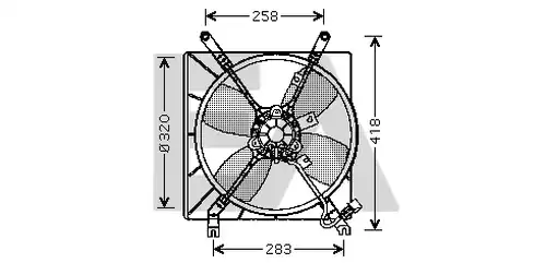 вентилатор, охлаждане на двигателя EACLIMA 33V51009