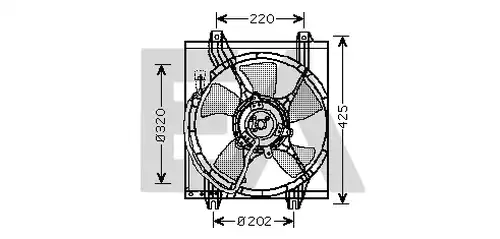 вентилатор, охлаждане на двигателя EACLIMA 33V51025