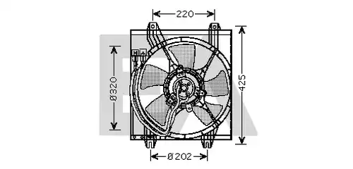 вентилатор, охлаждане на двигателя EACLIMA 33V51026