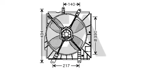 вентилатор, охлаждане на двигателя EACLIMA 33V52002