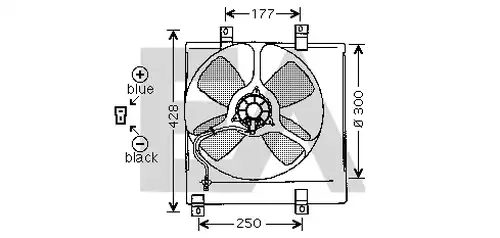 вентилатор, охлаждане на двигателя EACLIMA 33V52004