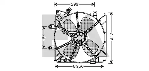 вентилатор, охлаждане на двигателя EACLIMA 33V52011