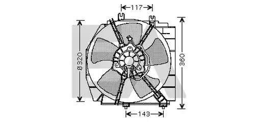 вентилатор, охлаждане на двигателя EACLIMA 33V52013