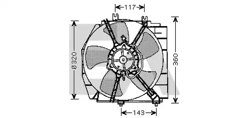 вентилатор, охлаждане на двигателя EACLIMA 33V52014