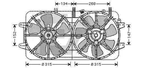 вентилатор, охлаждане на двигателя EACLIMA 33V52018