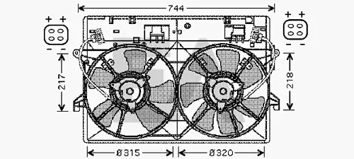 вентилатор, охлаждане на двигателя EACLIMA 33V52023