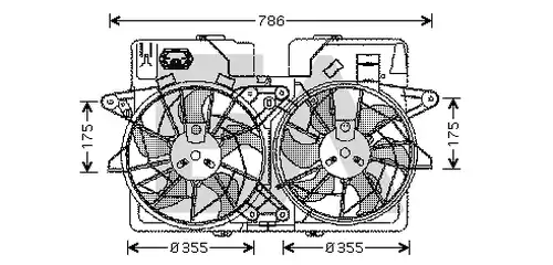 вентилатор, охлаждане на двигателя EACLIMA 33V52031